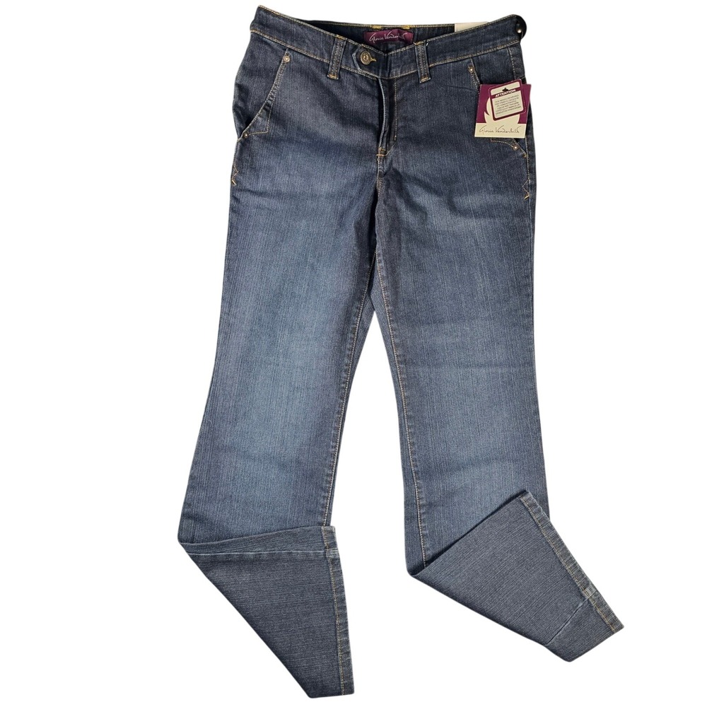 Gloria Vanderbilt Womens Straight Leg Dark Wash Indigo Denim Jeans Size 10 NWT